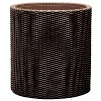 Горшок для цветов Keter Cylinder Planter S Коричневый/ Пластик/ На полу