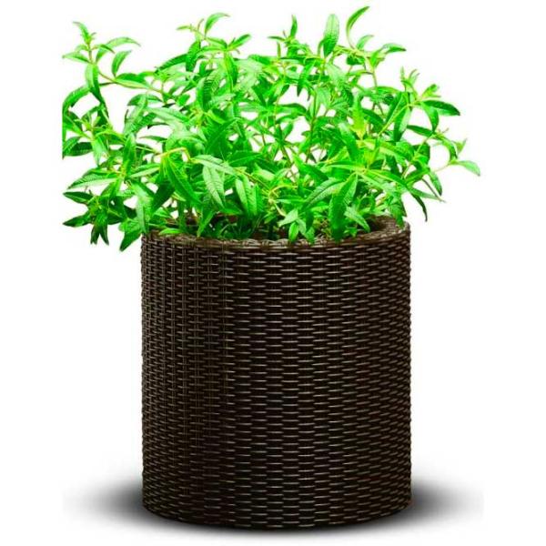 Ghiveci pentru flori Keter Cylinder Planter S Brown/ Plastic/ Pe podea photo 2