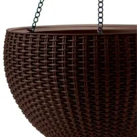 Горшок для цветов Keter Hanging Sphere Planter Коричневый/ Пластик/ На полу photo 2