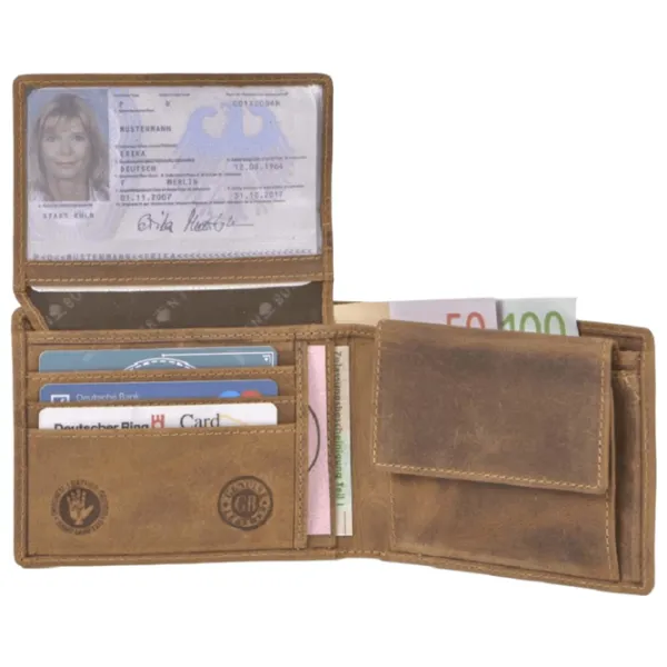 Portmoneu pentru bărbați Green Burry RFID 1705-Stier Piele naturală/ Brown photo 3