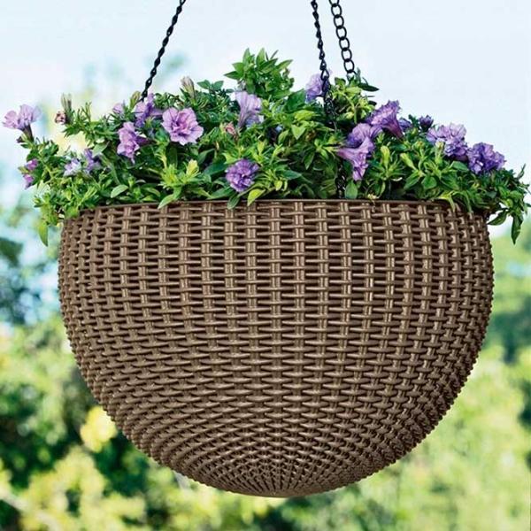 Ghiveci pentru flori Keter Hanging Sphere Planter Mocha/ Plastic/ Pe podea photo 2