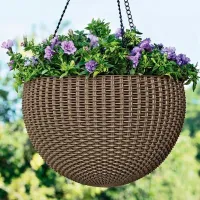 Горшок для цветов Keter Hanging Sphere Planter Мокко/ Пластик/ На полу photo 2