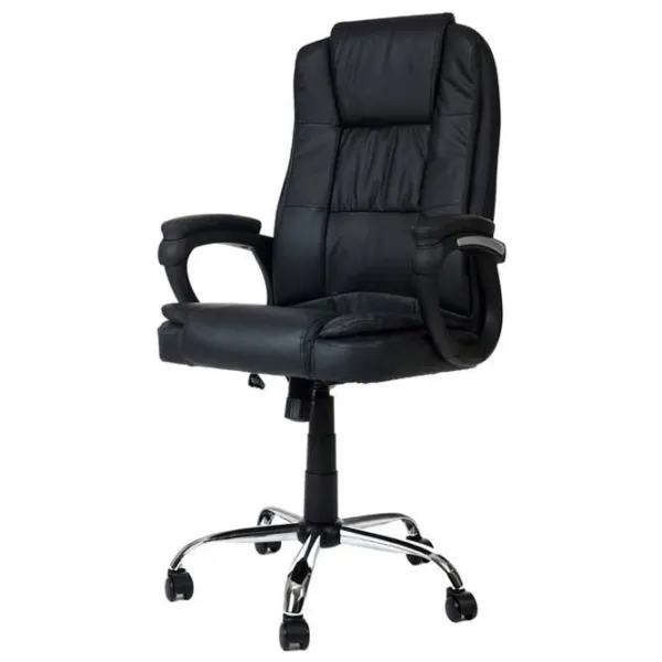 Fotoliu de birou FunFit Vigo Piele artificială/ Black photo 1