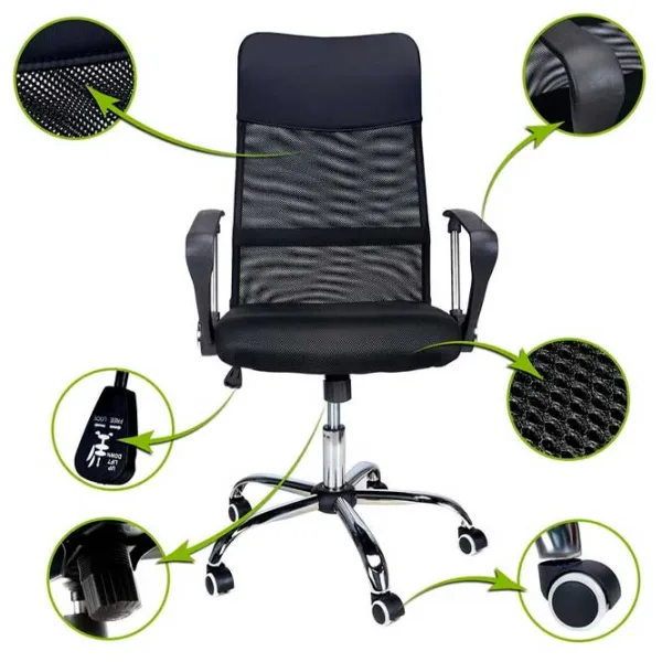 Офисное кресло FunFit Xenos Compact Ткань, акриловая сетка/ Черный photo 5 Офисное кресло FunFit Xenos Compact Ткань, акриловая сетка/ Черный photo 5