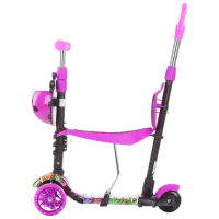 Trotinetă pentru copii cu trei roți Chipolino Kiddy Evo (DSKIEH021PG) 20 kg/ Purple photo 2