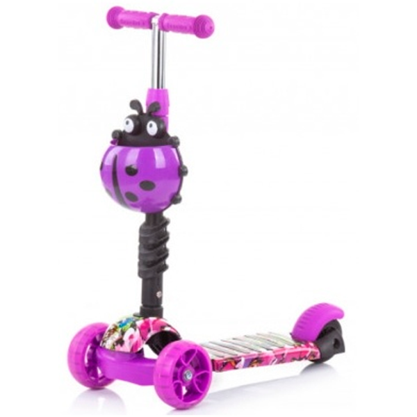 Детский трёхколёсный самокат Chipolino Kiddy Evo (DSKIEH021PG) 20 кг/ Пурпурный photo 4 Детский трёхколёсный самокат Chipolino Kiddy Evo (DSKIEH021PG) 20 кг/ Пурпурный photo 4