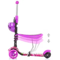 Trotinetă pentru copii cu trei roți Chipolino Kiddy Evo (DSKIEH021PG) 20 kg/ Purple photo 5