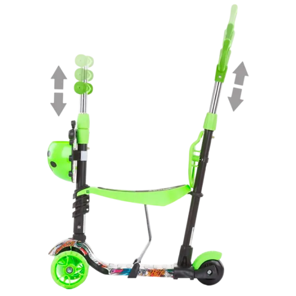 Детский трёхколёсный самокат Chipolino Kiddy Evo (DSKIEH022GG) 20 кг/ Зелёный photo 3 Детский трёхколёсный самокат Chipolino Kiddy Evo (DSKIEH022GG) 20 кг/ Зелёный photo 3