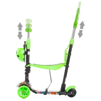 Детский трёхколёсный самокат Chipolino Kiddy Evo (DSKIEH022GG) 20 кг/ Зелёный photo 3