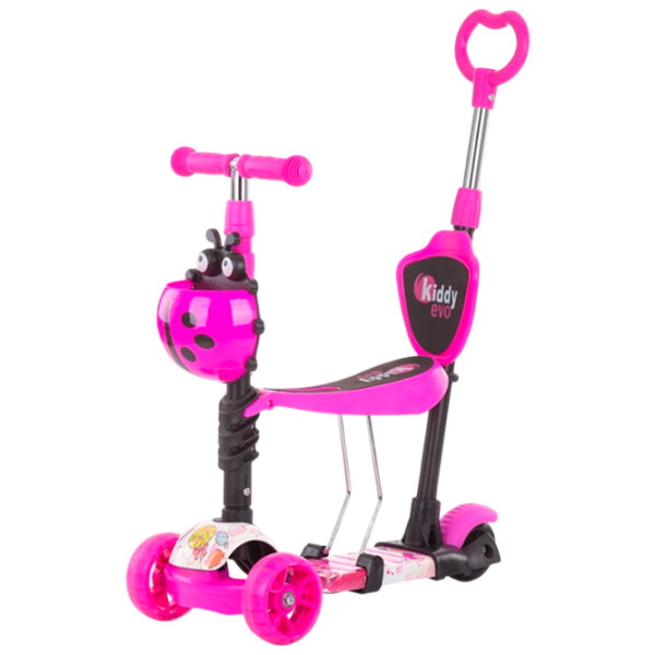 Детский трёхколёсный самокат Chipolino Kiddy Evo (DSKIEH025LO) 20 кг/ Розовый photo 1 Детский трёхколёсный самокат Chipolino Kiddy Evo (DSKIEH025LO) 20 кг/ Розовый photo 1