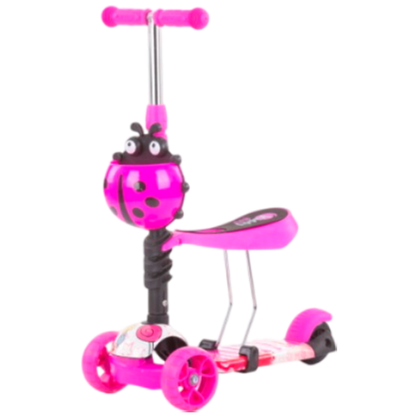 Детский трёхколёсный самокат Chipolino Kiddy Evo (DSKIEH025LO) 20 кг/ Розовый photo 5 Детский трёхколёсный самокат Chipolino Kiddy Evo (DSKIEH025LO) 20 кг/ Розовый photo 5