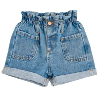 Pantaloni scurți pentru fetiţe Koton jeans baby MID 110/ Indigo
