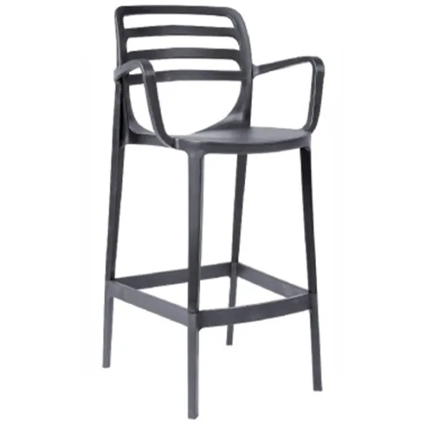 Scaun de bar AG MILA Laura MDF/ MDF/ Black photo 1