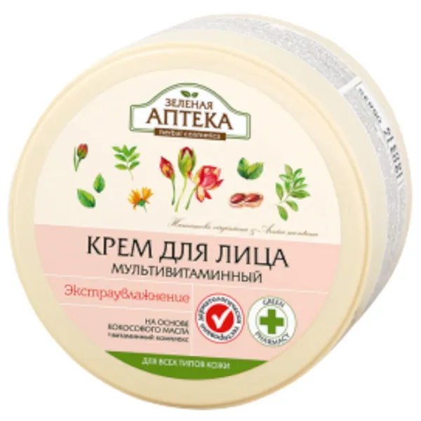 Cremă pentru față ЗЕЛЁНАЯ АПТЕКА Multivitamin Toate tipurile/ 200 ml photo 1 Cremă pentru față ЗЕЛЁНАЯ АПТЕКА Multivitamin Toate tipurile/ 200 ml photo 1