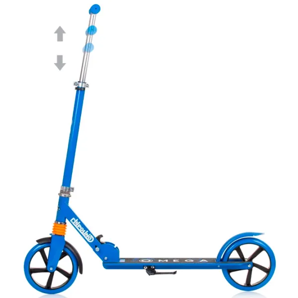 Trotinetă pentru copii cu două roți Chipolino Omega (DSOME0231BL) 100 kg/ Blue photo 3