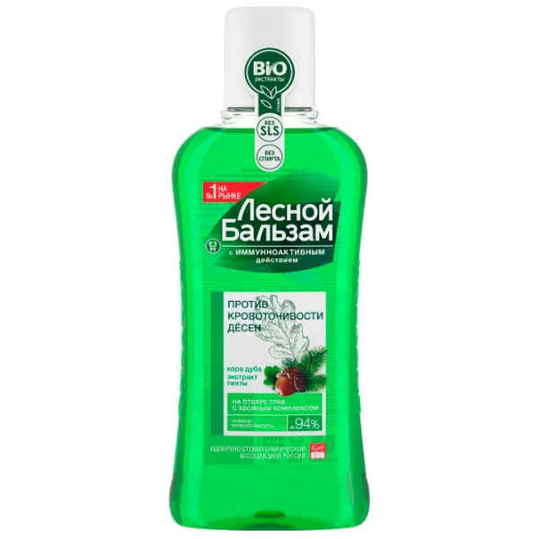 Apă de gură Лесной Бальзам With oak and fir bark extract 400 ml photo 1