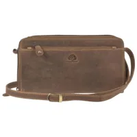 Портмоне на плечо для мужчин Green Burry Vintage 1552-25 Натуральная кожа/ Коричневый