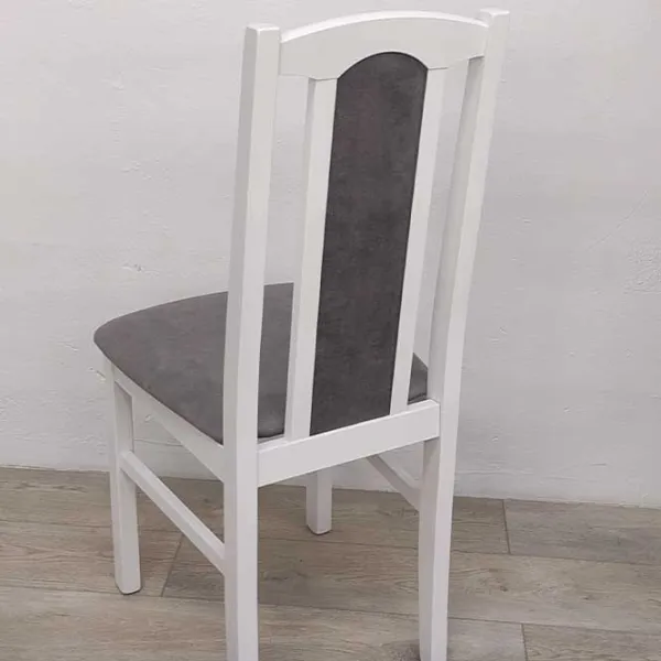Кухонный стул Drewmix Bos 7 20B Ткань/ Серый Белый photo 3 Кухонный стул Drewmix Bos 7 20B Ткань/ Серый Белый photo 3