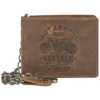 Кошелек для мужчин Green Burry Vintage Cafe Racer 0835-25 Натуральная кожа/ Черный