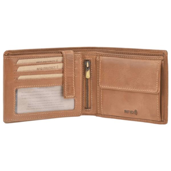 Portmoneu pentru bărbați Green Burry Tornado RFID 1087-24 Piele artificială/ Brown photo 2 Portmoneu pentru bărbați Green Burry Tornado RFID 1087-24 Piele artificială/ Brown photo 2