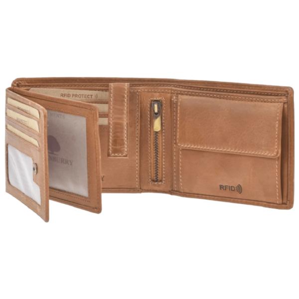 Portmoneu pentru bărbați Green Burry Tornado RFID 1087-24 Piele artificială/ Brown photo 3 Portmoneu pentru bărbați Green Burry Tornado RFID 1087-24 Piele artificială/ Brown photo 3
