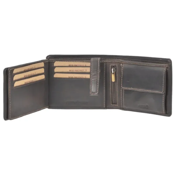 Portmoneu pentru bărbați Green Burry Tornado RFID 1087-22 Piele artificială/ Black photo 2 Portmoneu pentru bărbați Green Burry Tornado RFID 1087-22 Piele artificială/ Black photo 2