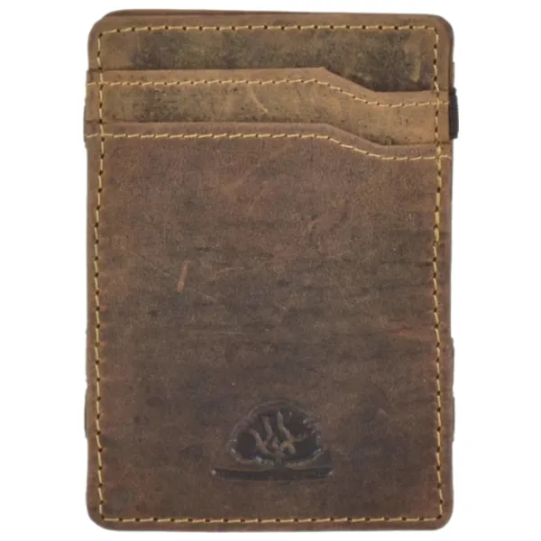 Husă pentru carduri pentru bărbați Green Burry 1608-25 Piele naturală/ Brown photo 1