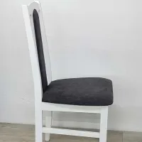 Кухонный стул Drewmix Bos 7 24B Ткань/ Белый Серый photo 2