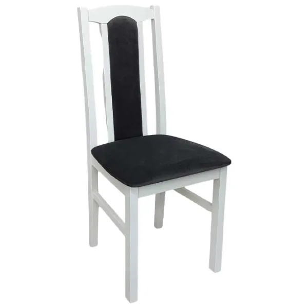 Scaun de bucătărie Drewmix Bos 7 28B Stofă/ White Black photo 1 Scaun de bucătărie Drewmix Bos 7 28B Stofă/ White Black photo 1