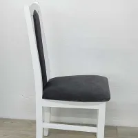 Кухонный стул Drewmix Bos 7 28B Ткань/ Белый Черный photo 2