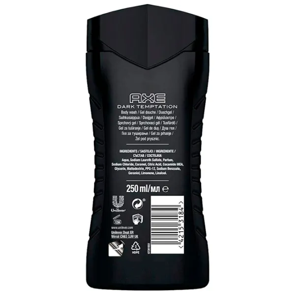 Гель для душа Axe Dark Temptation Для него photo 2 Гель для душа Axe Dark Temptation Для него photo 2