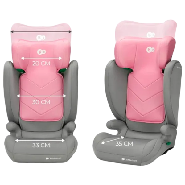 Scaun auto KinderKraft I-Spark i-Size 3 ani - 12 ani/ 36 kg/ Pink photo 4