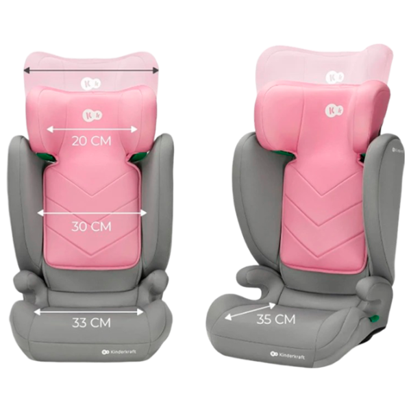 Scaun auto KinderKraft I-Spark i-Size 3 ani - 12 ani/ 36 kg/ Pink photo 4
