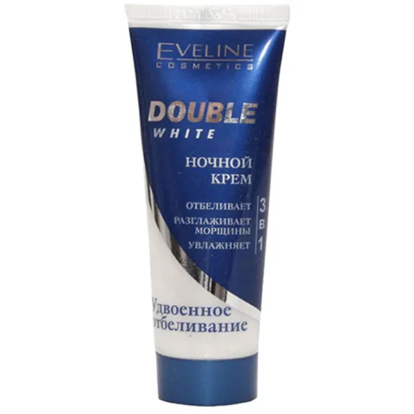 Cremă pentru față Eveline Cosmetics Double White Toate tipurile/ 75 ml photo 1 Cremă pentru față Eveline Cosmetics Double White Toate tipurile/ 75 ml photo 1