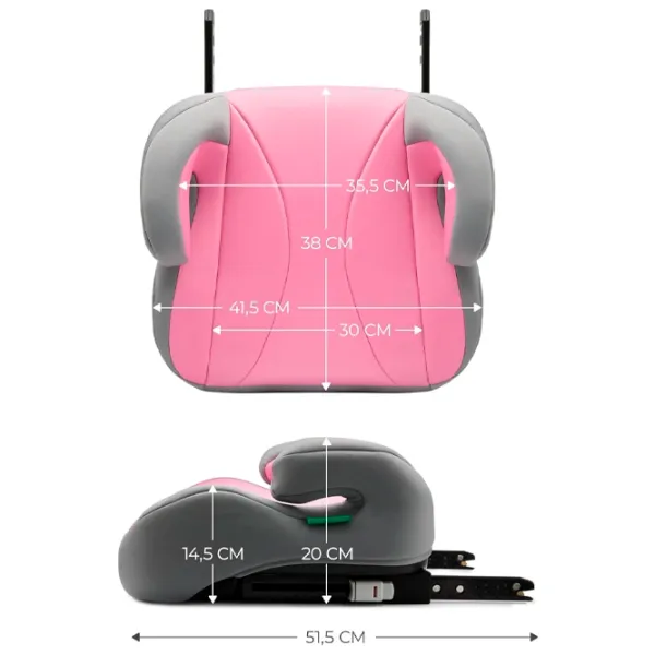Детское автокресло KinderKraft I-BOOST i-Size  3 года - 12 лет / 36 кг / Розовый photo 2