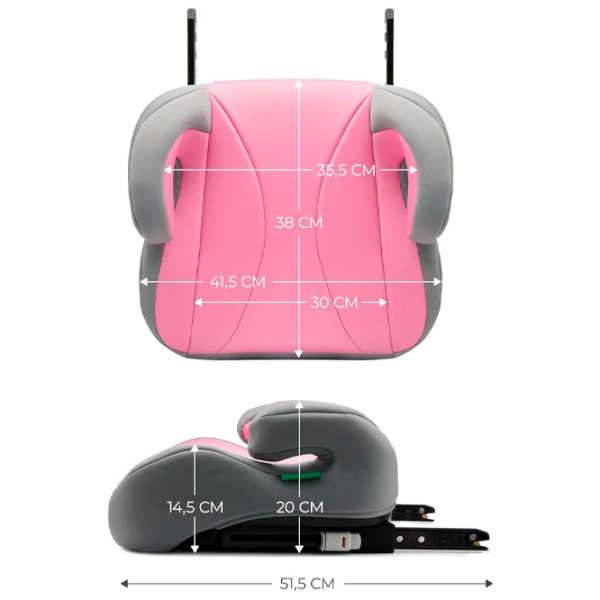 Детское автокресло KinderKraft I-BOOST i-Size  3 года - 12 лет / 36 кг / Розовый photo 2