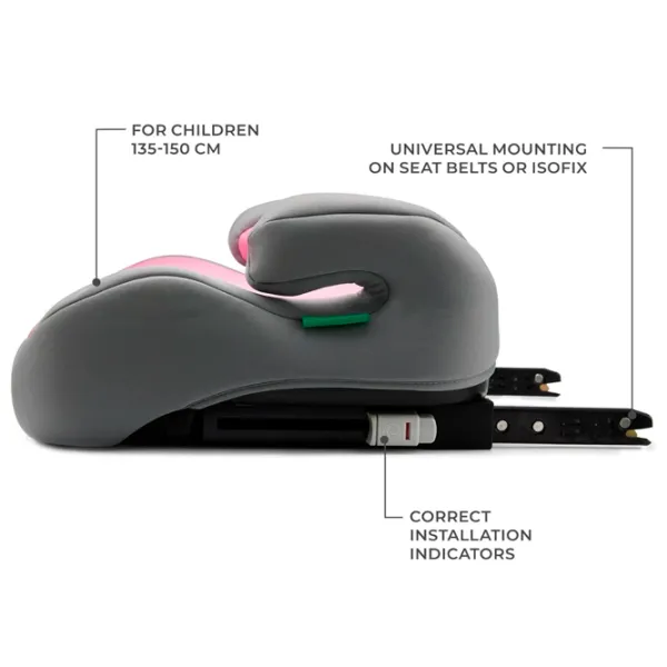 Детское автокресло KinderKraft I-BOOST i-Size  3 года - 12 лет / 36 кг / Розовый photo 3