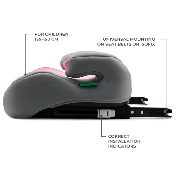 Детское автокресло KinderKraft I-BOOST i-Size  3 года - 12 лет / 36 кг / Розовый photo 3