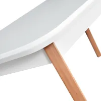 Masă de bucătărie extensibilă Drewmix Oslo 8 MDF/ White photo 2
