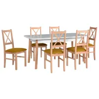 Masă de bucătărie extensibilă Drewmix Oslo 8 MDF/ White photo 3