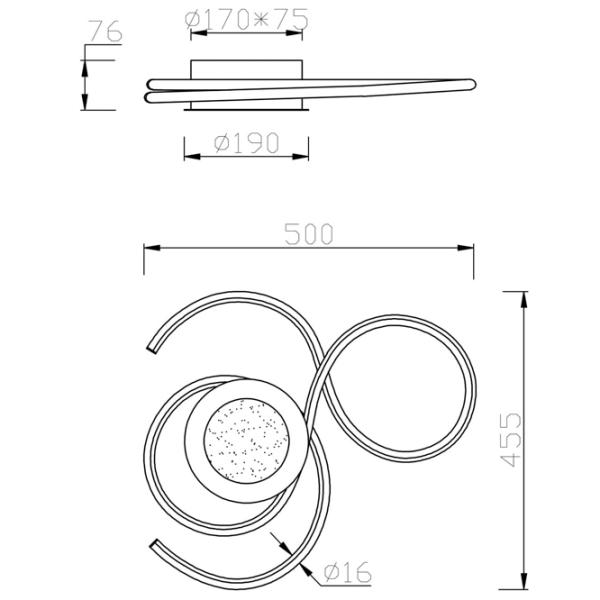 Plafonieră Trio Jive Metal photo 2