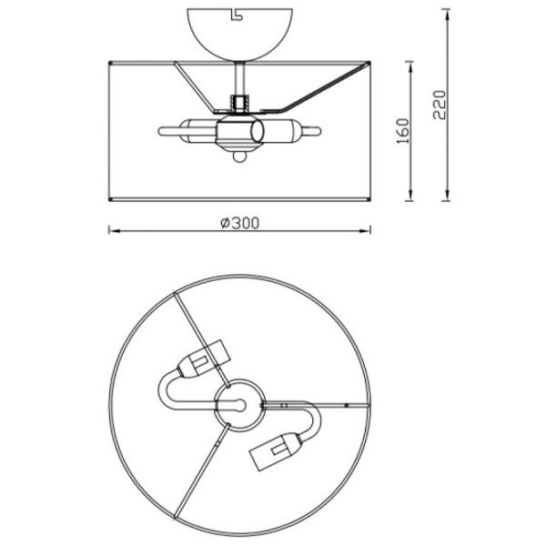 Плафон Trio JULIETA 300 мм/ Металл photo 3 Плафон Trio JULIETA 300 мм/ Металл photo 3