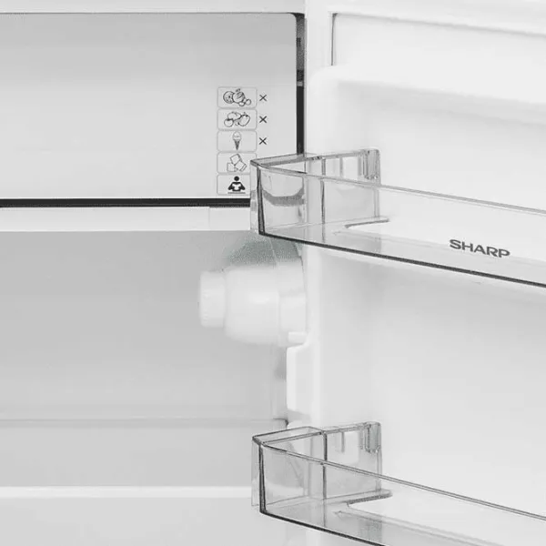 Frigider SHARP SJ-UE088T0W-EU cu congelator sus 89 l / 82.1 cm / White photo 4