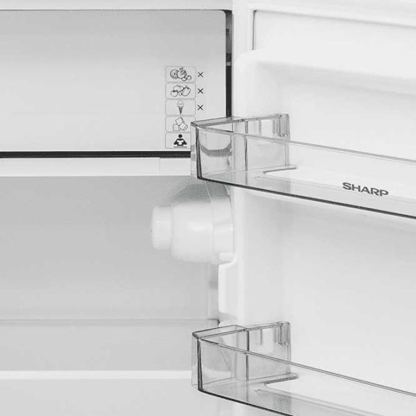 Frigider SHARP SJ-UE088T0W-EU cu congelator sus 89 l / 82.1 cm / White photo 4
