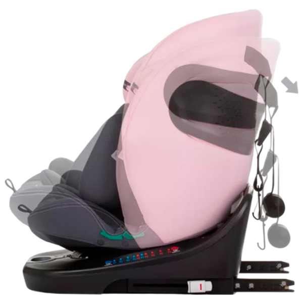 Детское автокресло Chipolino Motion 360 I-size  0 месяцев - 12 лет / 36 кг / Розовый photo 5 Детское автокресло Chipolino Motion 360 I-size  0 месяцев - 12 лет / 36 кг / Розовый photo 5