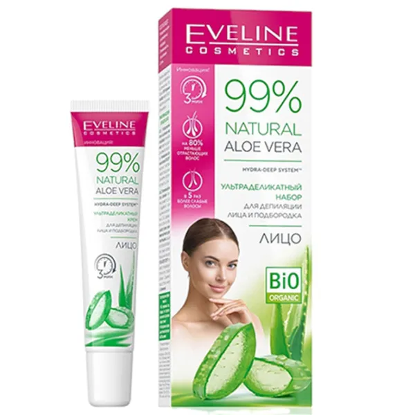 Крем для лица Eveline Cosmetics 99% натуральное алоэ вера Все типы/ 20 мл photo 1 Крем для лица Eveline Cosmetics 99% натуральное алоэ вера Все типы/ 20 мл photo 1