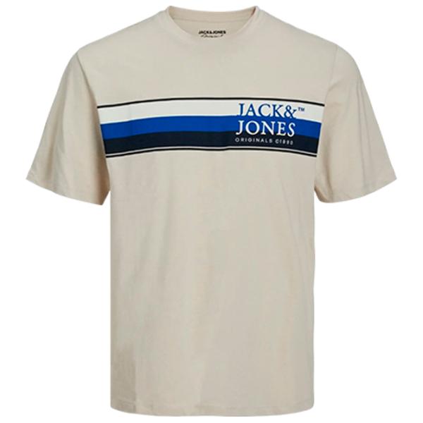 Tricou pentru bărbați Jack & Jones JORCODYY TEE SS CREW NECK 100% bumbac/ Beige photo 1