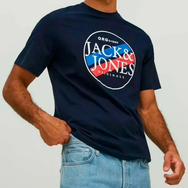 Tricou pentru bărbați Jack & Jones JORCODYY TEE SS CREW NECK 100% bumbac/ Navy photo 2