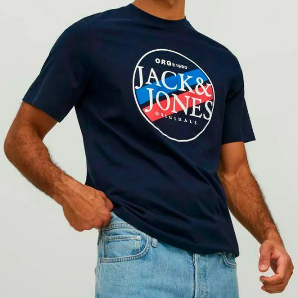 Tricou pentru bărbați Jack & Jones JORCODYY TEE SS CREW NECK 100% bumbac/ Navy photo 2