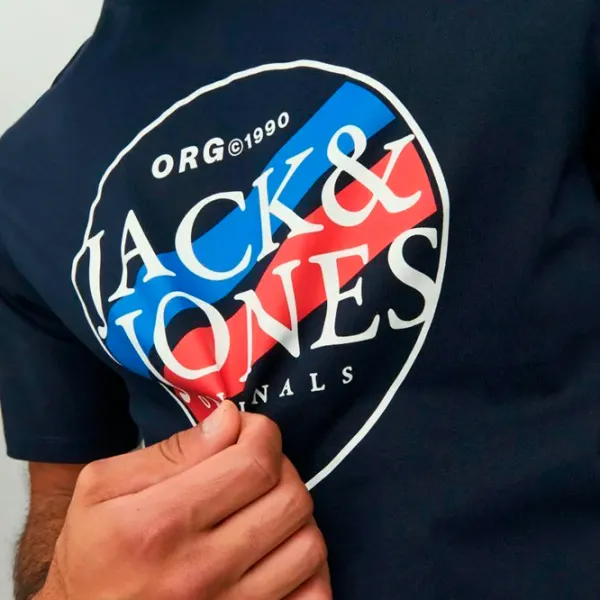 Tricou pentru bărbați Jack & Jones JORCODYY TEE SS CREW NECK 100% bumbac/ Navy photo 5